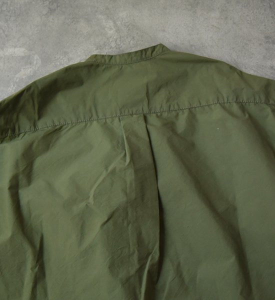 【and wander】アンドワンダー men's CORDURA typewriter long shirt "2Color"