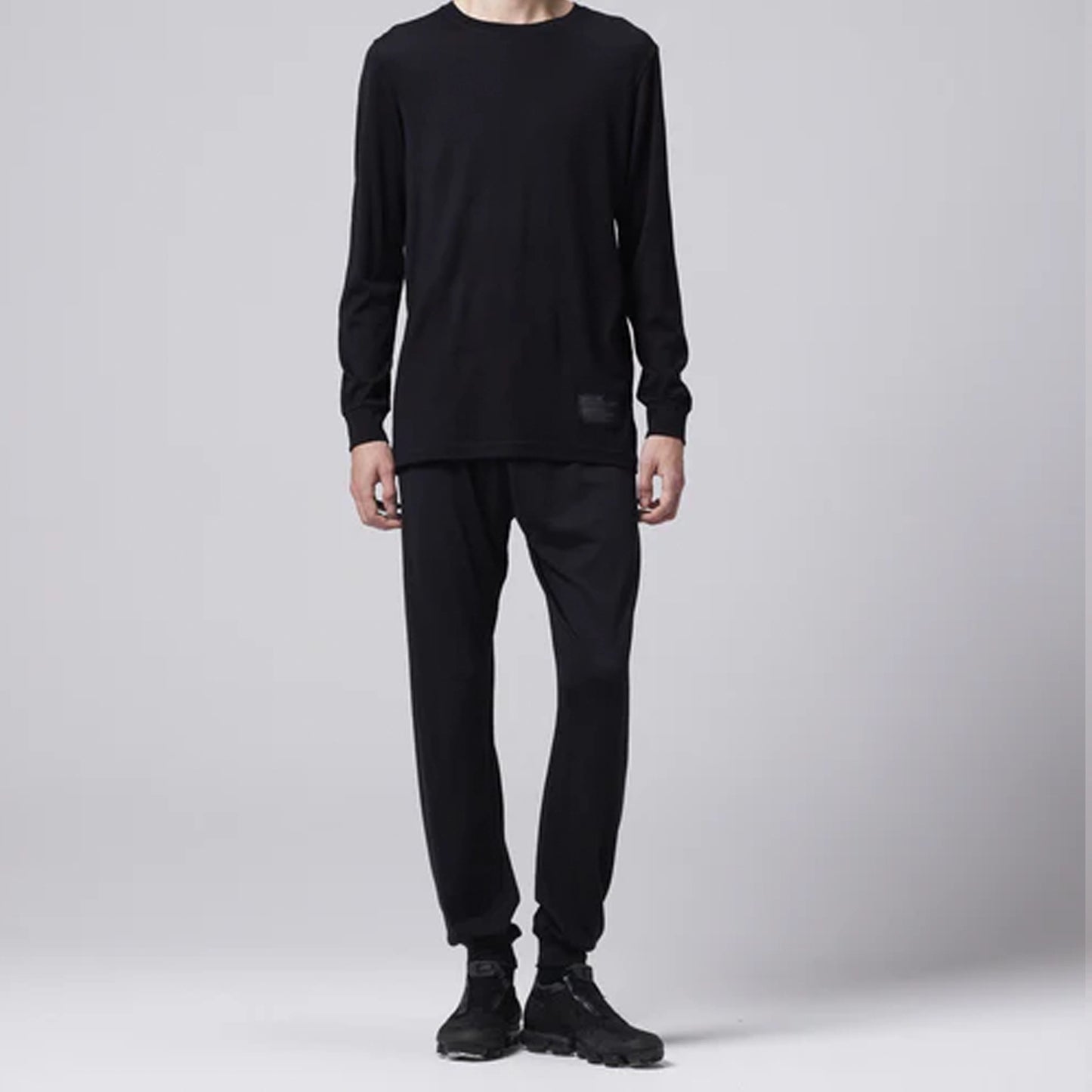 【TAION】タイオン men's Merino Wool Under Wear Long Leggings "Black" ※ネコポス可