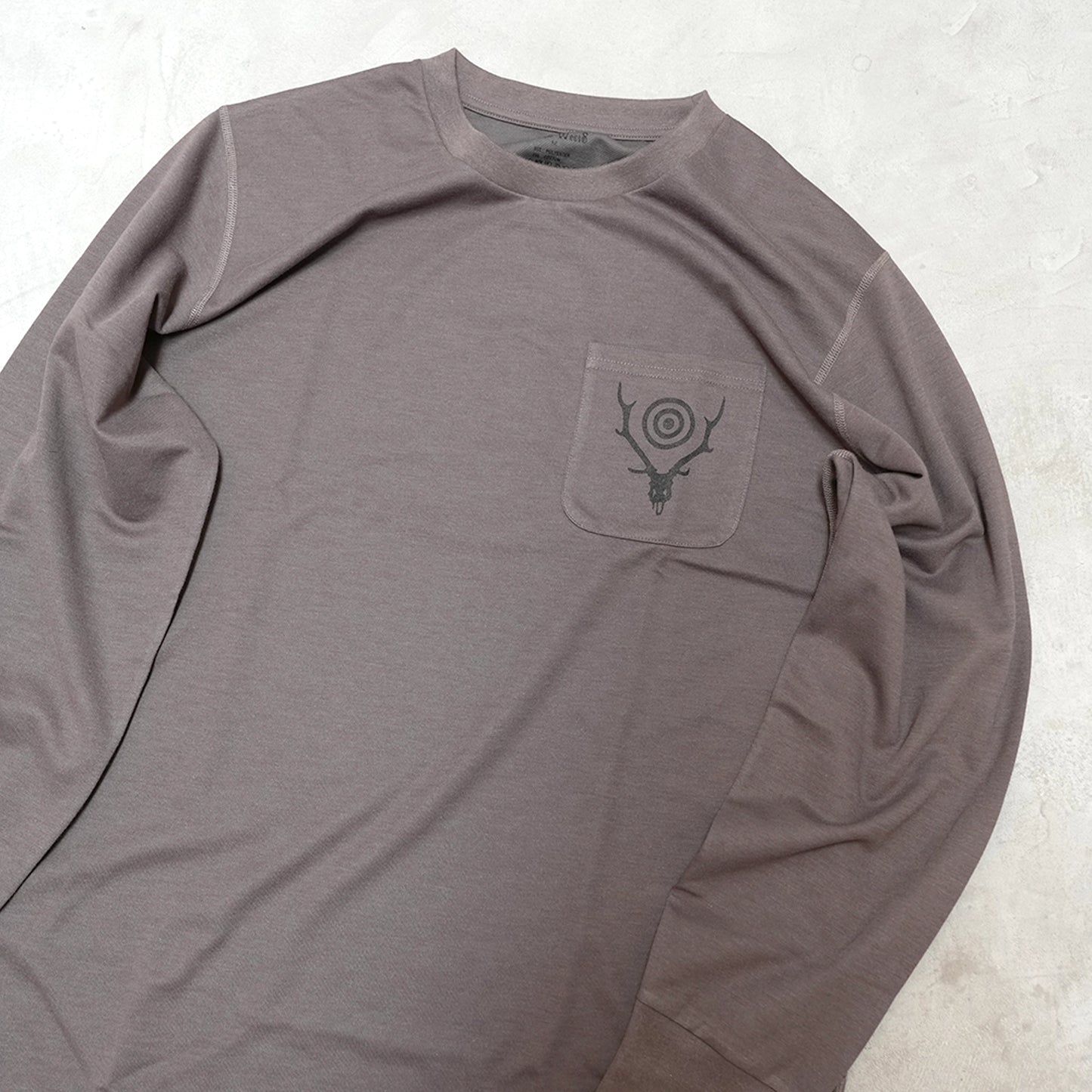 【South2 West8】サウスツーウエストエイト men's L/S Round Pocket Tee-Circle Horn "3Color" ※ネコポス可