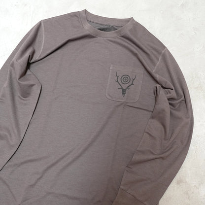 【South2 West8】サウスツーウエストエイト men's L/S Round Pocket Tee-Circle Horn "3Color" ※ネコポス可
