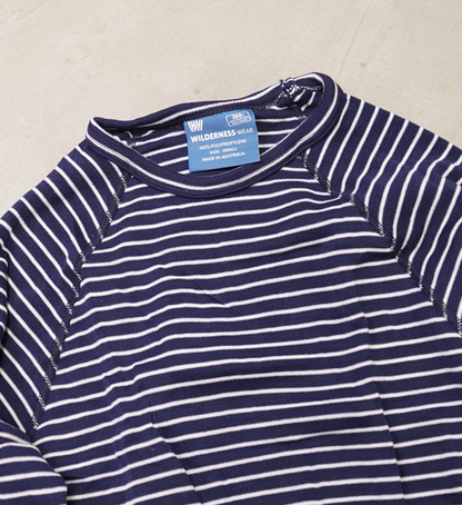 【WILDERNESS WEAR】ウィルダネスウェア PolyPRO+ 190 Long Sleeve Crew Stripe "4Color"