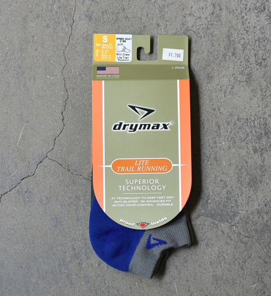 【drymax】ドライマックス Lite Trail Running (Mini Crew) "Royale×Anth×Lime-Speed Goat-" ※ネコポス可