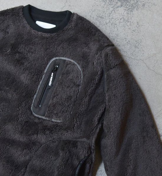 【and wander】アンドワンダー men's high loft fleece pullover ”2Color”