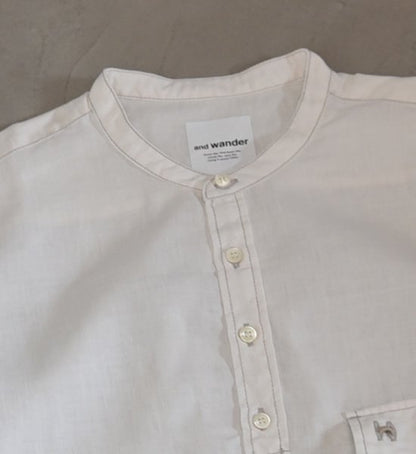 【and wander】アンドワンダー men's dry linen short sleeve shirt "2Color"
