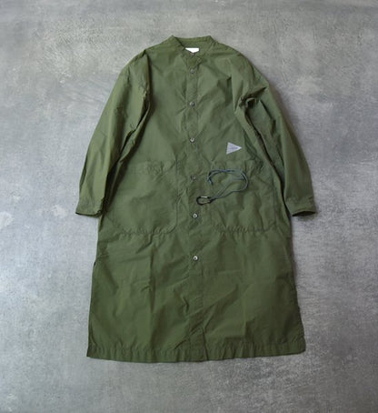 【and wander】アンドワンダー men's CORDURA typewriter long shirt "2Color"