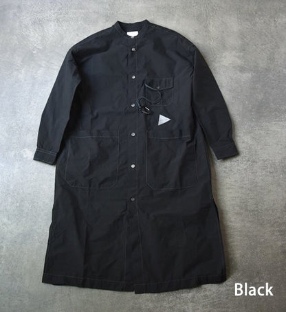 【and wander】アンドワンダー men's CORDURA typewriter long shirt "2Color"