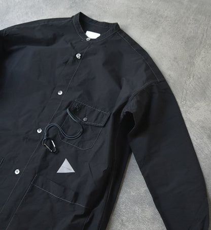 【and wander】アンドワンダー men's CORDURA typewriter long shirt "2Color"