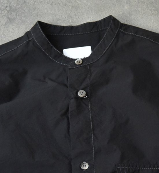 【and wander】アンドワンダー men's CORDURA typewriter long shirt "2Color"