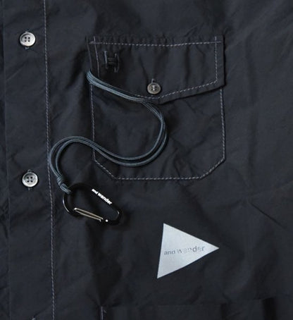 【and wander】アンドワンダー men's CORDURA typewriter long shirt "2Color"