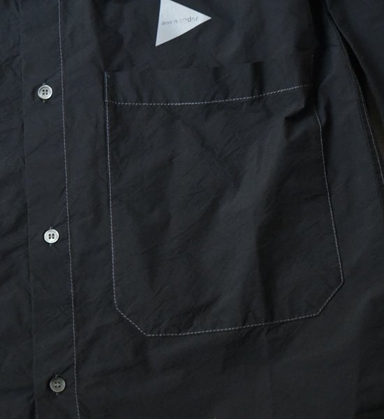 【and wander】アンドワンダー men's CORDURA typewriter long shirt "2Color"