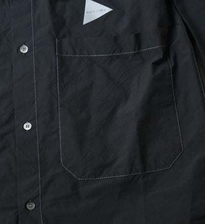 【and wander】アンドワンダー men's CORDURA typewriter long shirt "2Color"