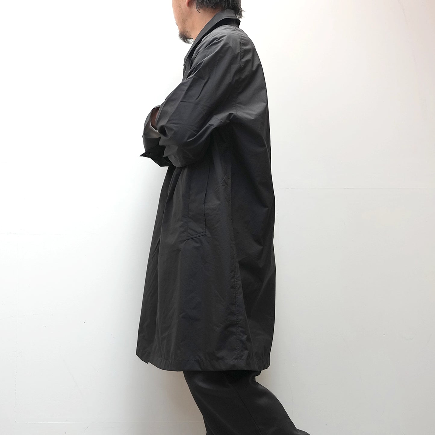 【nanamica】ナナミカ men's Packable Balmacaan Coat "Black"