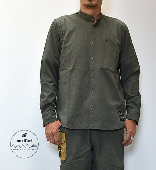 【Mountain Martial Arts】マウンテンマーシャルアーツ men's MMA×narifuri Dot Camo Band Collar Shirts "2Color"