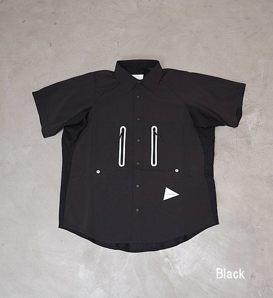 【and wander】アンドワンダー men's tech short sleeve shirt "2Color"