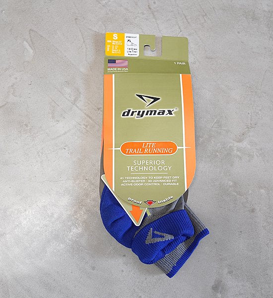 【drymax】ドライマックス Lite Trail Running (1/4 Crew) "Royale×Anth×Lime-Speed Goat-" ※ネコポス可