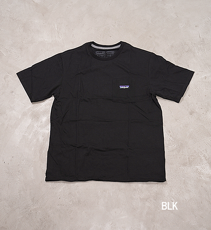 【patagonia】パタゴニア men's P-6 Label Pocket Responsibili-Tee "Black" ※ネコポス可