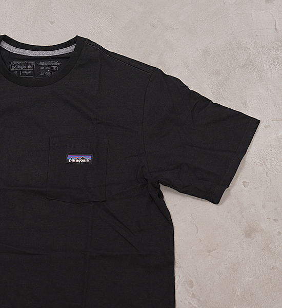 【patagonia】パタゴニア men's P-6 Label Pocket Responsibili-Tee "Black" ※ネコポス可