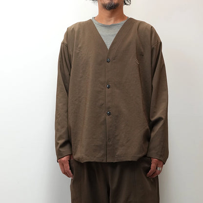 【South2 West8】サウスツーウエストエイト men's  V-Neck Cardigan - Poly Oxford "2Color"