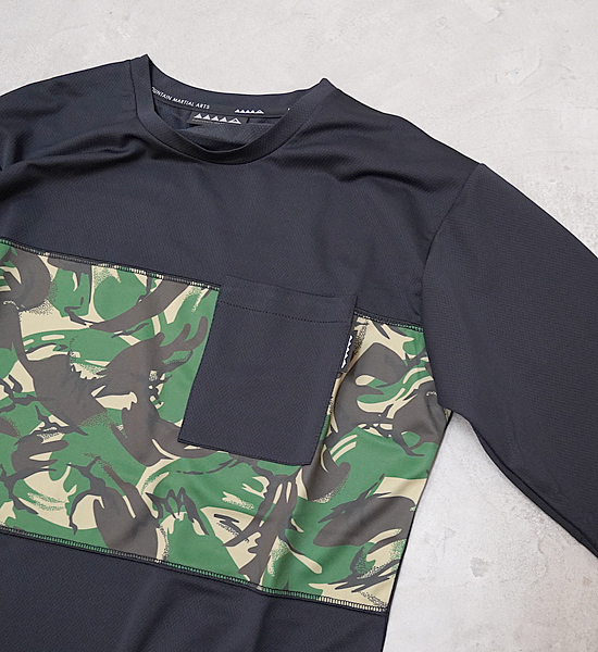 【Mountain Martial Arts】マウンテンマーシャルアーツ unisex MMA Panel Long Sleeve Pocket Tee “Black_British Camo” ※ネコポス可