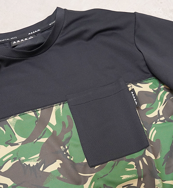【Mountain Martial Arts】マウンテンマーシャルアーツ unisex MMA Panel Long Sleeve Pocket Tee “Black_British Camo” ※ネコポス可