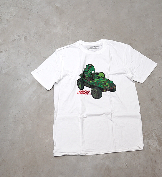 【BAND TEE】Gorillaz Green Jeep "White" ※ネコポス可