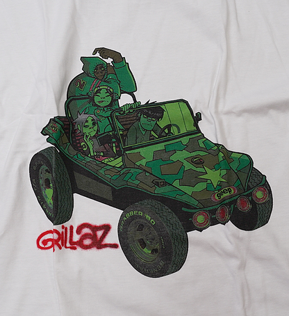 【BAND TEE】Gorillaz Green Jeep "White" ※ネコポス可