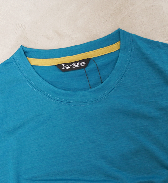 【milestone】マイルストーン unisex Daybreak Merino T-Shirt "Cobalt Blue" ※ネコポス可
