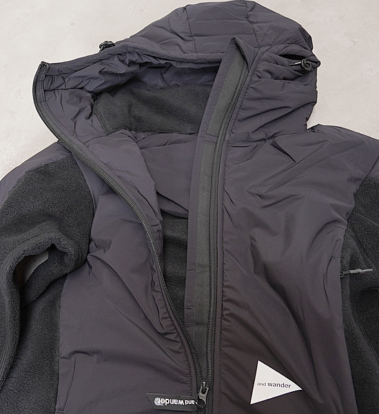 【and wander】アンドワンダー women's top fleece jacket "3Color"