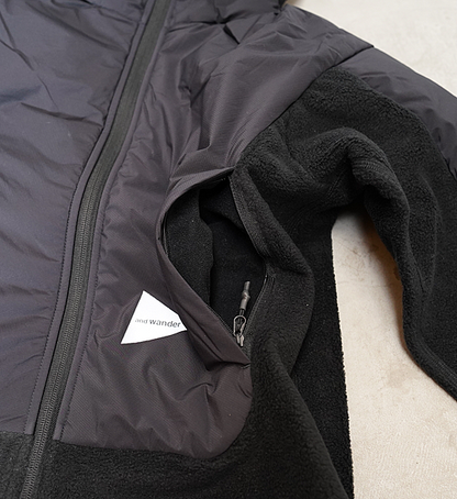 【and wander】アンドワンダー women's top fleece jacket "3Color"