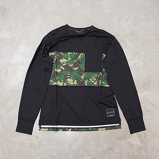 【Mountain Martial Arts】マウンテンマーシャルアーツ unisex MMA Panel Long Sleeve Pocket Tee “Black_British Camo” ※ネコポス可
