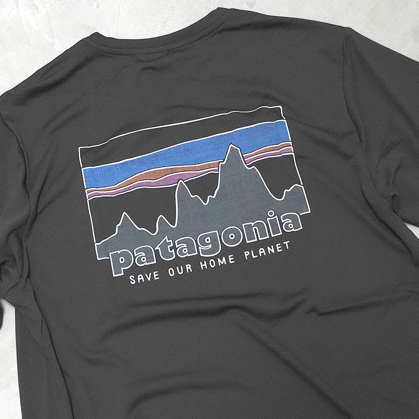 【patagonia】パタゴニア men's Capilene Cool Daily Shirt('73 Skyline) "Black" ※ネコポス可