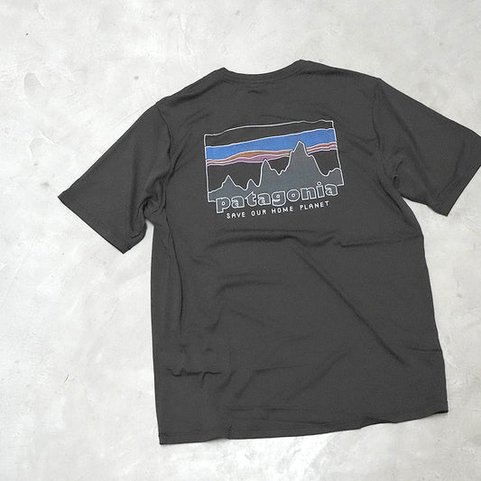 【patagonia】パタゴニア men's Capilene Cool Daily Shirt('73 Skyline) "Black" ※ネコポス可