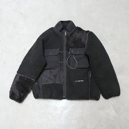 【and wander】アンドワンダー women's Mix boa jacket "2Color"