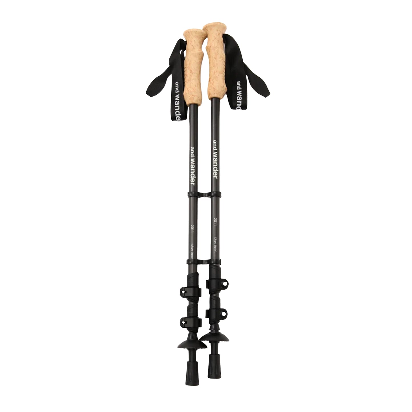 【and wander】アンドワンダー carbon trekking pole "Black"