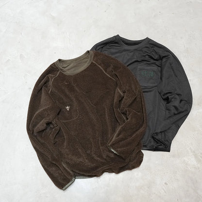 【South2 West8】サウスツーウエストエイト men's Reversible L/S Crew Neck Shirt - Poly Tricot "2Color"