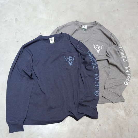 【South2 West8】サウスツーウエストエイト men's SOUTH2 WEST8 × FOXFIRE L/S Round Pocket Tee-SCORON "2Color" ※ネコポス可