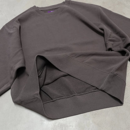 【THE NORTH FACE Purple Label】ノースフェイスパープルレーベル  women's 11oz Field Cropped Sleeve Sweatshirt "Asphalt Gray"