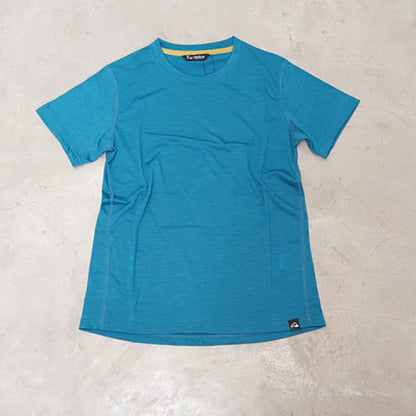 【milestone】マイルストーン unisex Daybreak Merino T-Shirt "Cobalt Blue" ※ネコポス可
