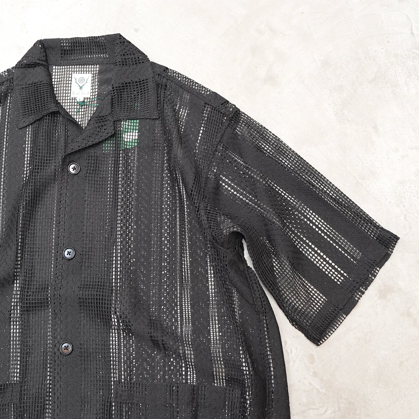 【South2 West8】サウスツーウエストエイト men's Cabana Shirt - Poly Lace Jq. "2Color"