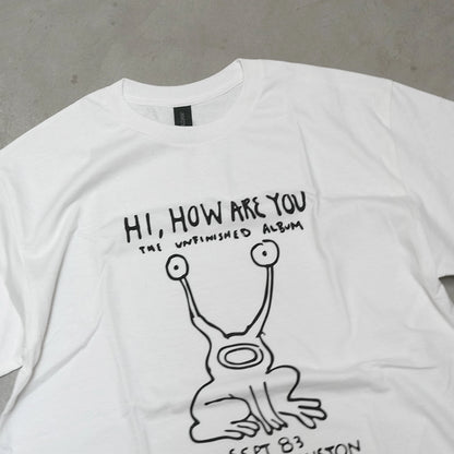 【DANIEL JOHNSTON】ダニエルジョンストン S/S Print Tee 'Hi How Are You? "White" ※ネコポス可