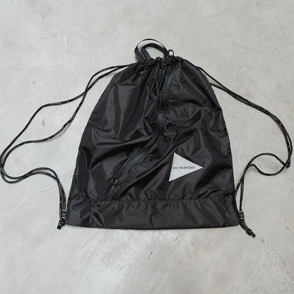 【and wander】アンドワンダー crispy rip drawstring bag "2Color" ※ネコポス可
