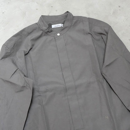 【nanamica】ナナミカ women's Band Collar Wind Shirt Dress "Charcoal"