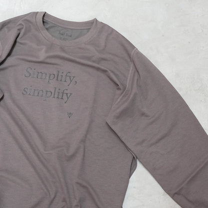【South2 West8】サウスツーウエストエイト men's L/S Tee - Simplify,simplify "Gray"