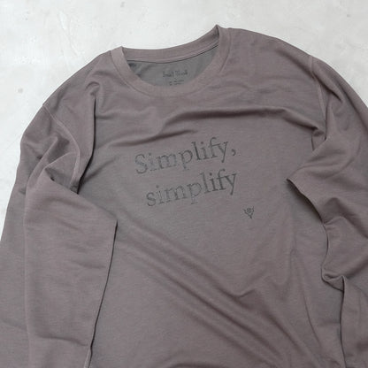 【South2 West8】サウスツーウエストエイト men's L/S Tee - Simplify,simplify "Gray"