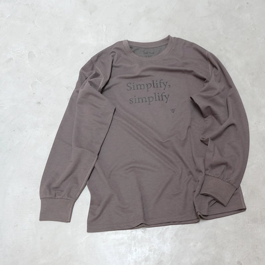 【South2 West8】サウスツーウエストエイト men's L/S Tee - Simplify,simplify "Gray"