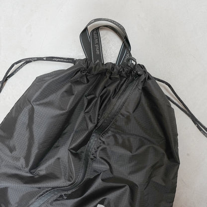【and wander】アンドワンダー crispy rip drawstring bag "2Color" ※ネコポス可