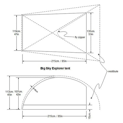 【BIG SKY】ビッグスカイ Soul 2P tent 30cm shorter Poles Bikepacking Version "Granite Gray"