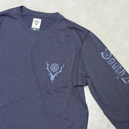 【South2 West8】サウスツーウエストエイト men's SOUTH2 WEST8 × FOXFIRE L/S Round Pocket Tee-SCORON "2Color" ※ネコポス可