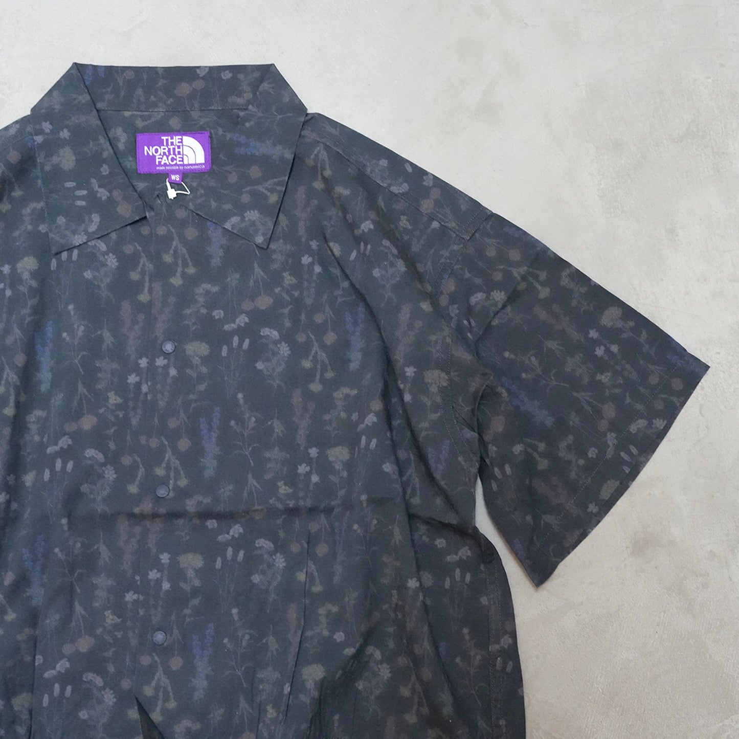 【THE NORTH FACE Purple Label】ノースフェイスパープルレーベル  women's Flower Printed Cropped Shirt "Dark Navy"
