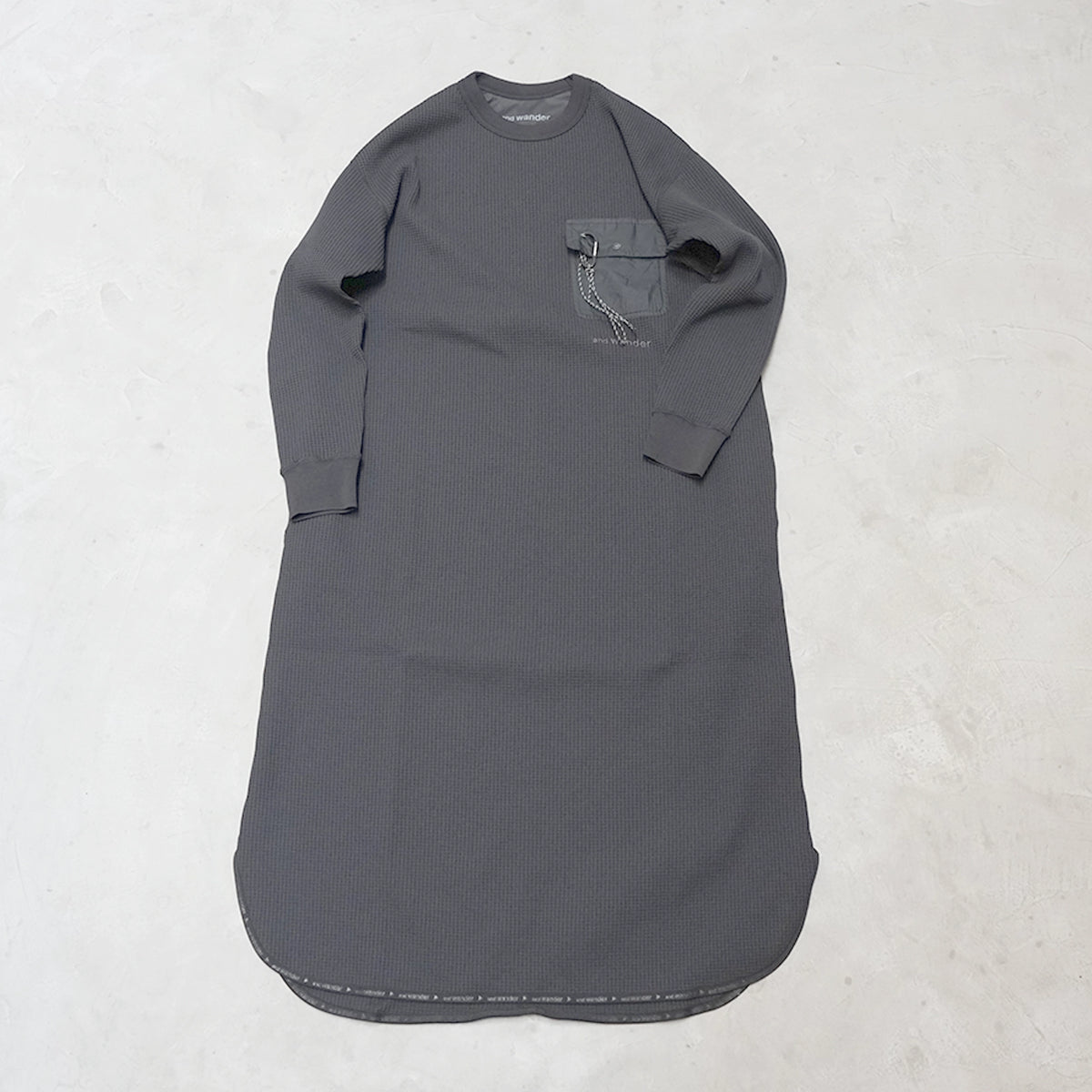 【and wander】アンドワンダー women's PE waffle dress "2Color"